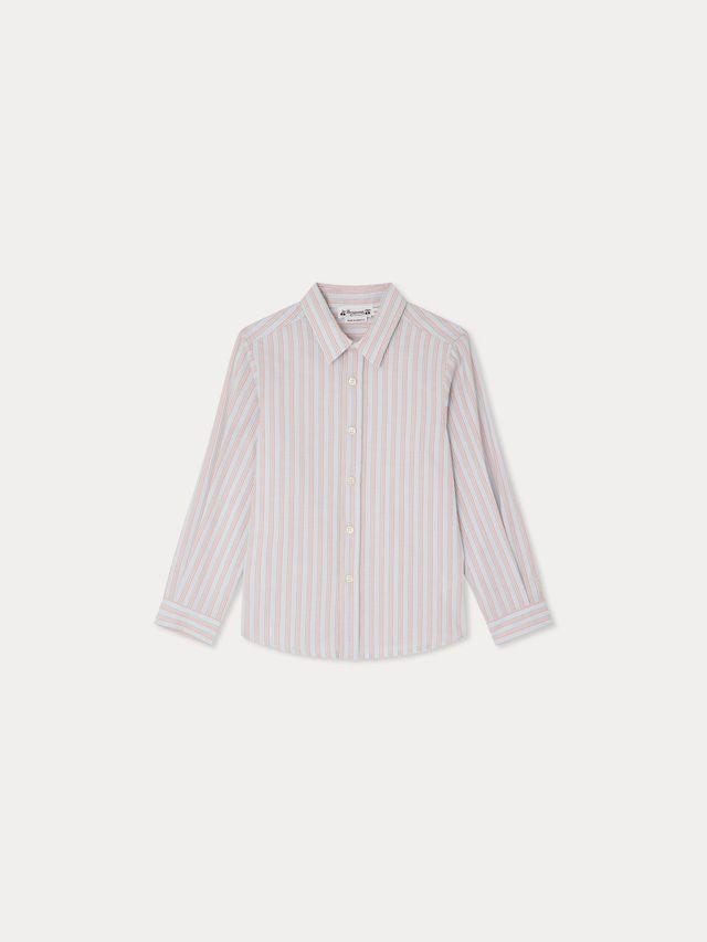 Pinstriped Luigi Shirt - RA Bleu Aqua 212 - Posh New York