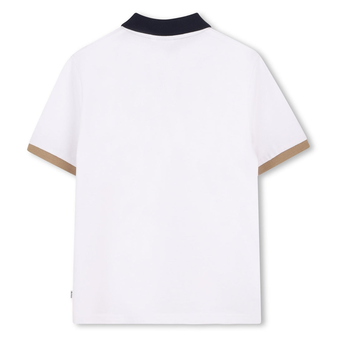 Piqu Shirt Boss Logo - 10P White - Posh New York
