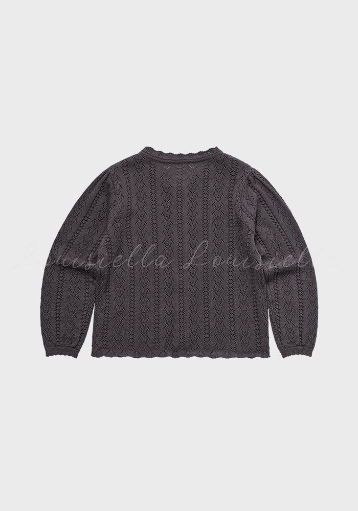 Roselia Knit Cardigan - Charcoal - Posh New York