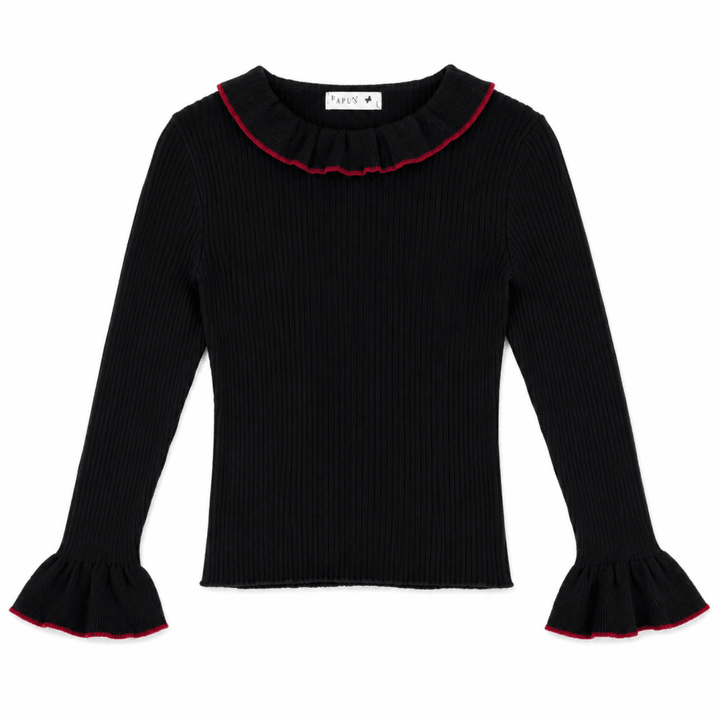 Ruffle Neck Sweater - Posh New York