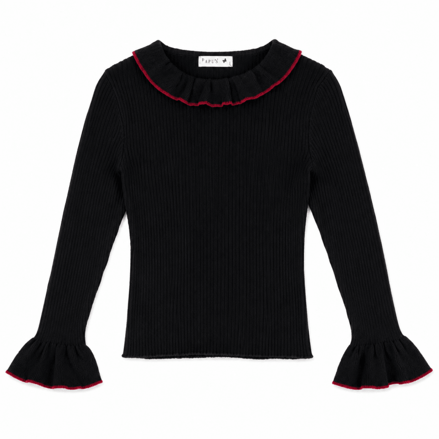 Ruffle Neck Sweater - Posh New York