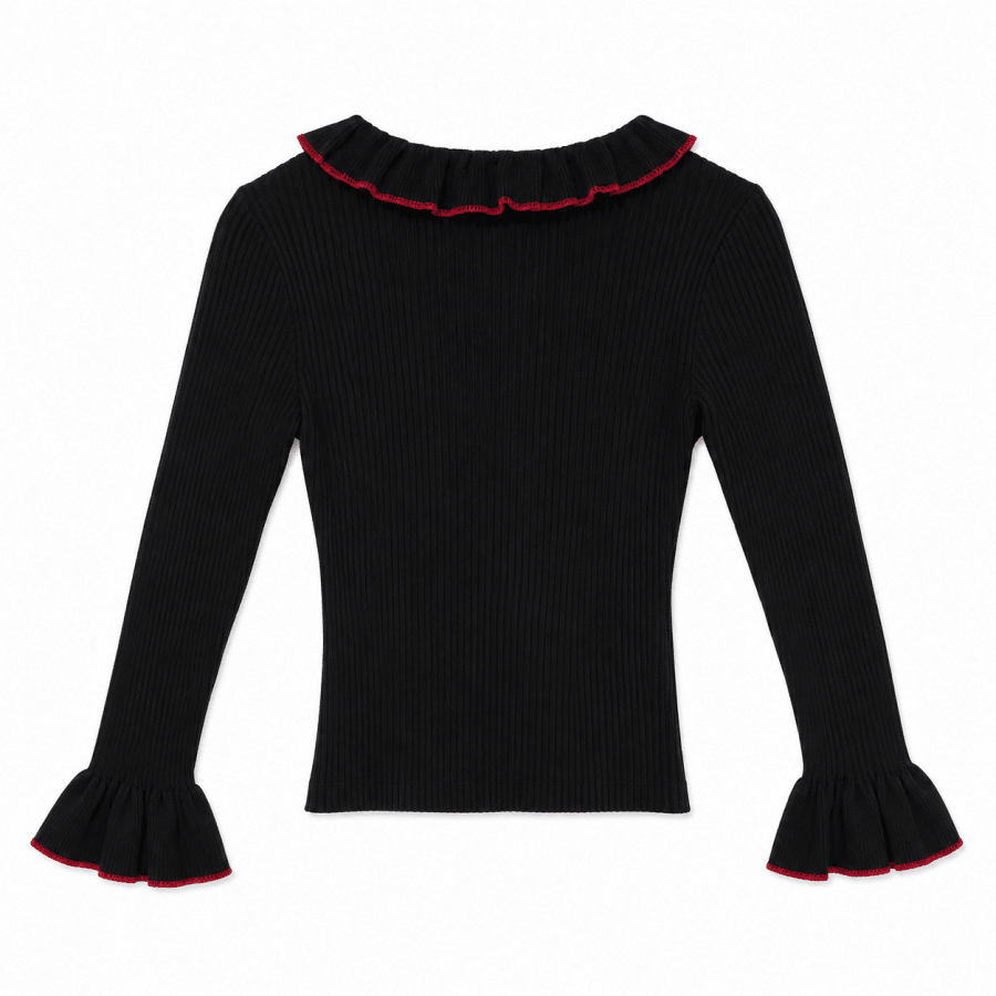 Ruffle Neck Sweater - Posh New York