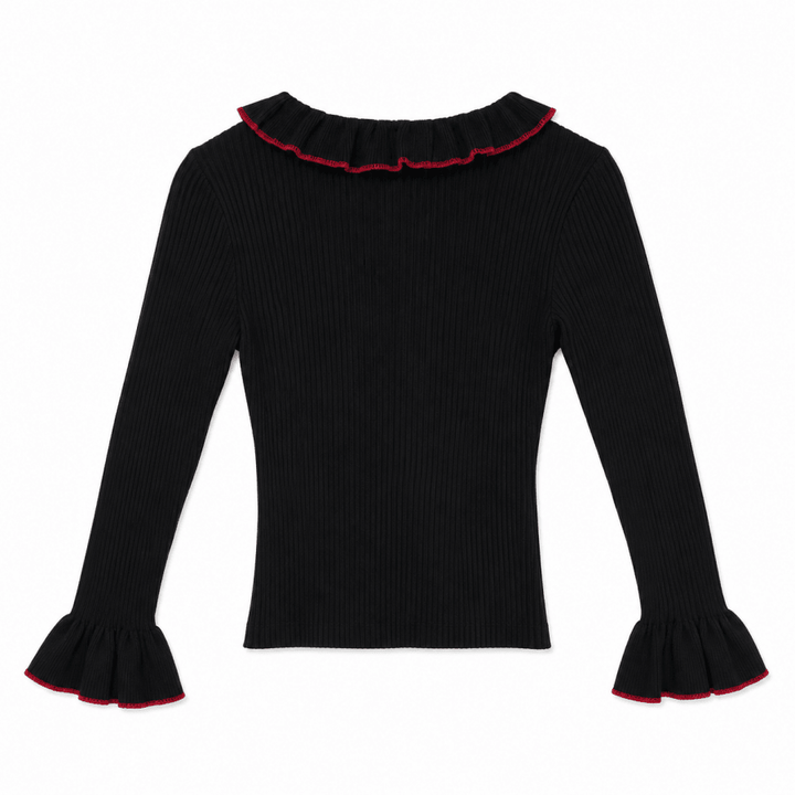Ruffle Neck Sweater - Posh New York