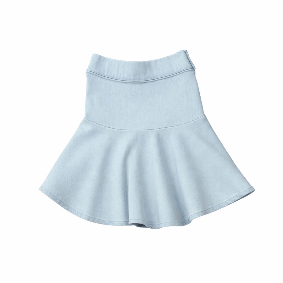 Short Denim Skirt - Light Denim - Posh New York