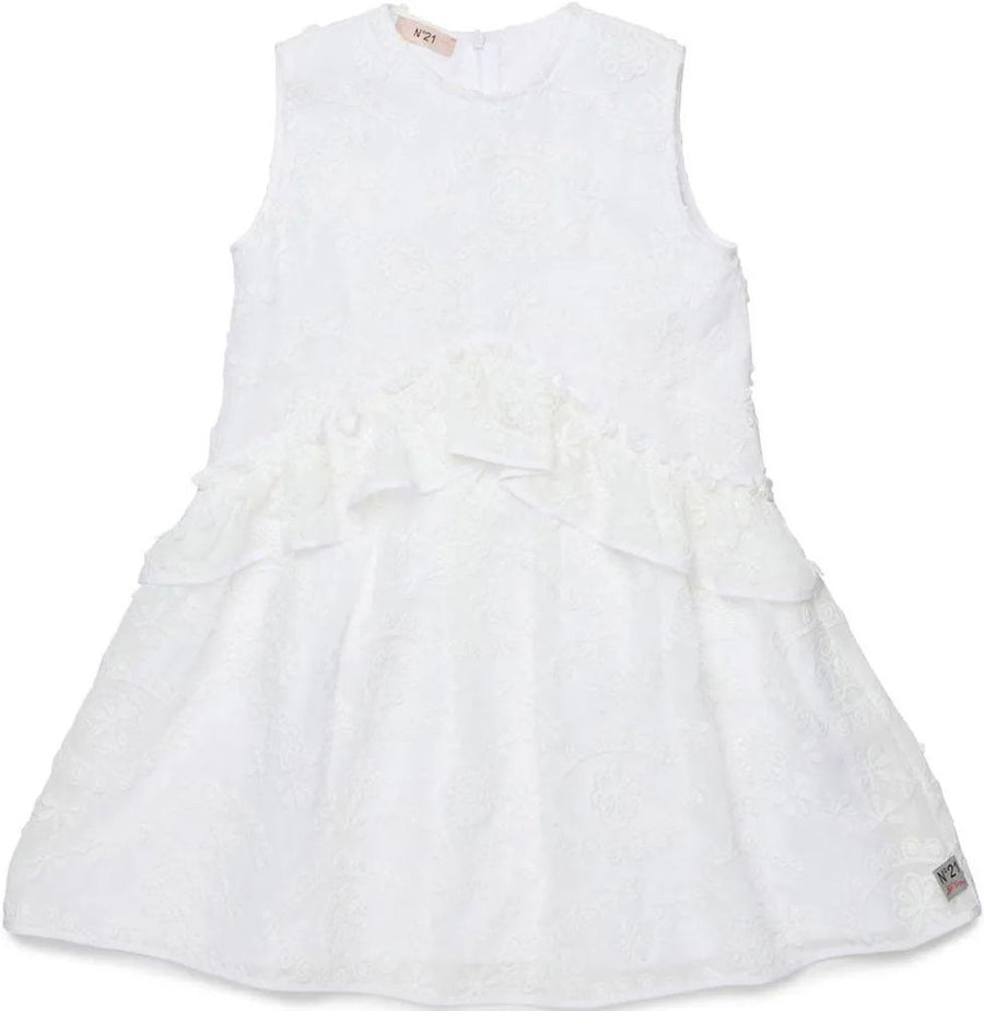 SLVLS Dress W/ Embroidery - White - Posh New York