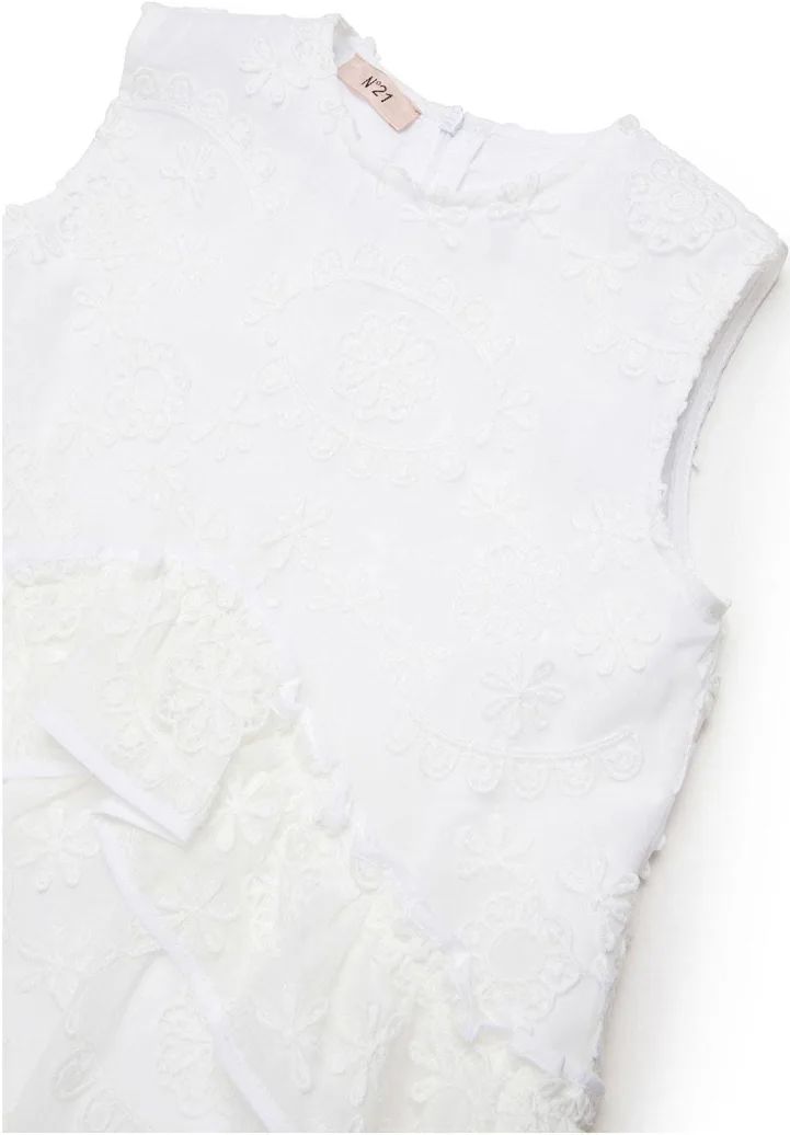 SLVLS Dress W/ Embroidery - White - Posh New York