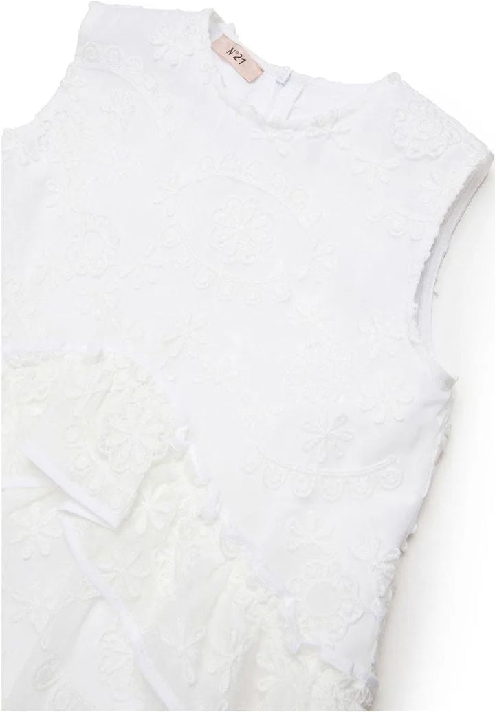 SLVLS Dress W/ Embroidery - White - Posh New York
