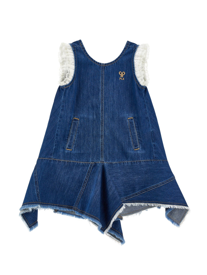 Slvlss Denim Dress W/ Asymetrical Hem - 0062 Dark Denim - Posh New York