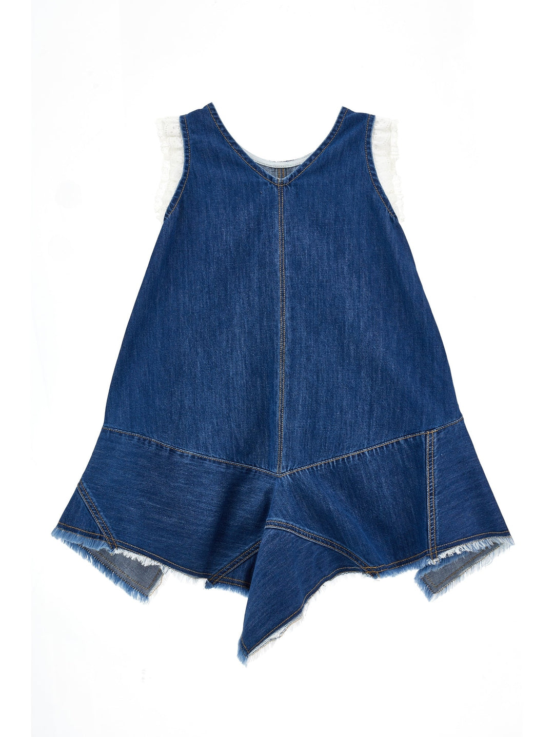 Slvlss Denim Dress W/ Asymetrical Hem - 0062 Dark Denim - Posh New York