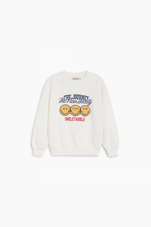 Smiley Sweatshirt Whisper White - Posh New York