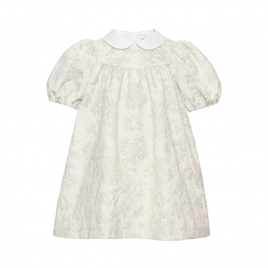 Special Edition Ava Jacquard Dress With Peter Pan Collar (Long) - Posh New York