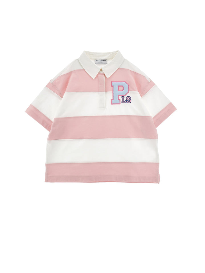 SS Striped Polo - 0190 Wht Pink - Posh New York