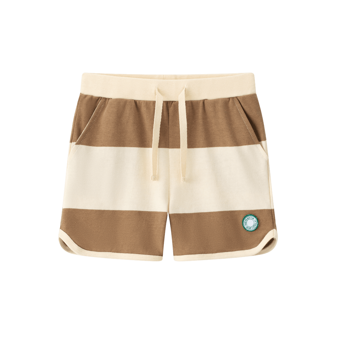 Striped Shorts - Brown Stripes - Posh New York