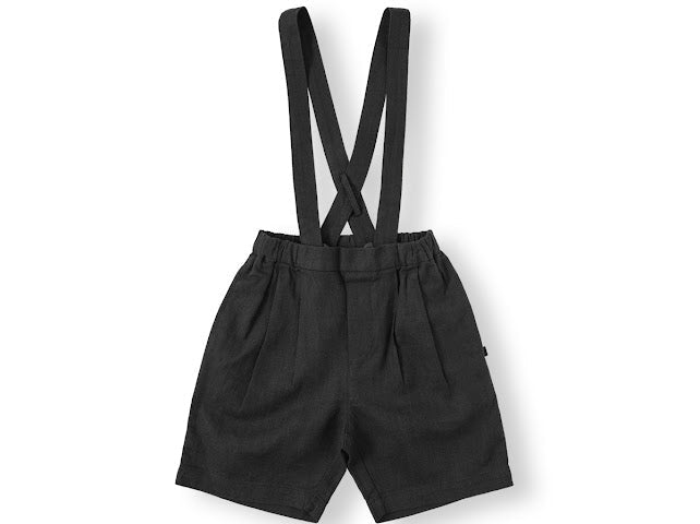 Suspender Linen Shorts - Dark Navy - Posh New York