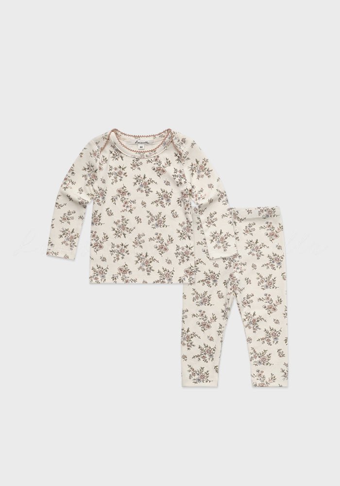 Sweet Floral Pajama Set - Vintage Pink - Posh New York