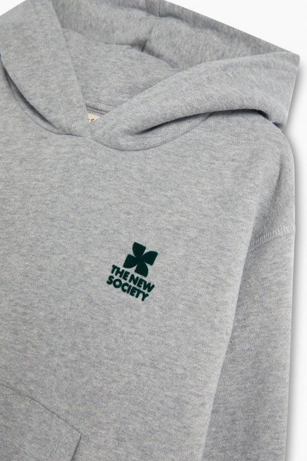 TNS Logo Hoodie Mid Grey Melange - Posh New York