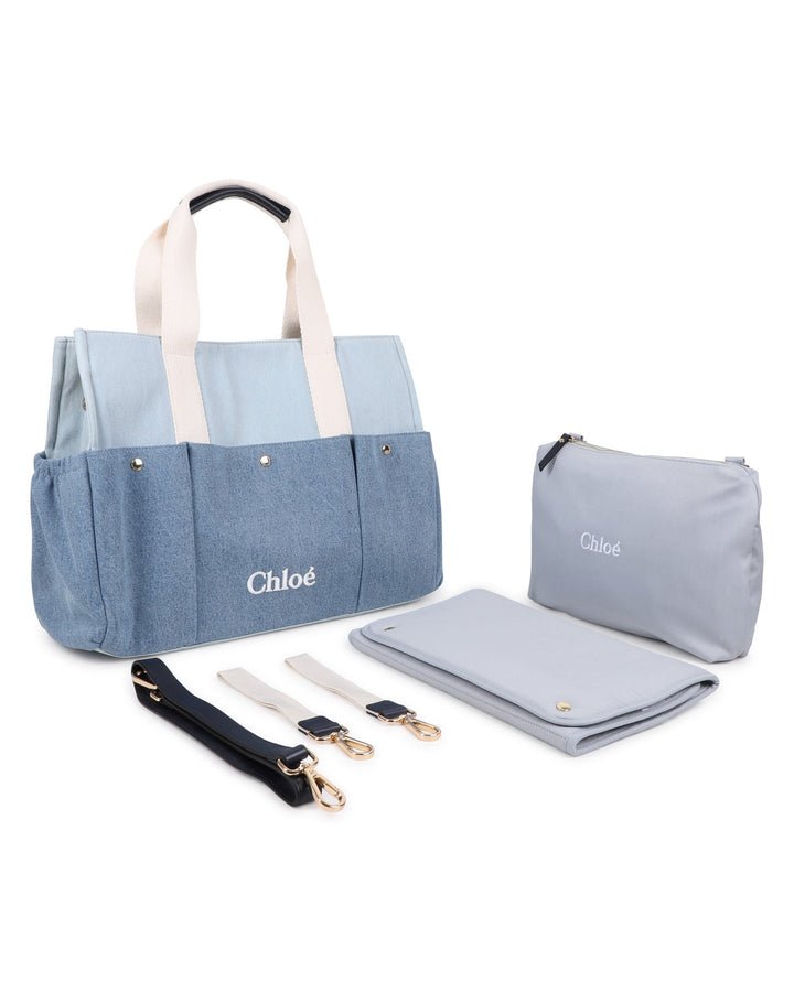 Two Tone Changing Bag - Z10 Denim Blue - Posh New York