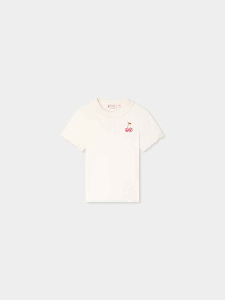 White Ruffle Tee - Upb Blanc Lait 102 - Posh New York