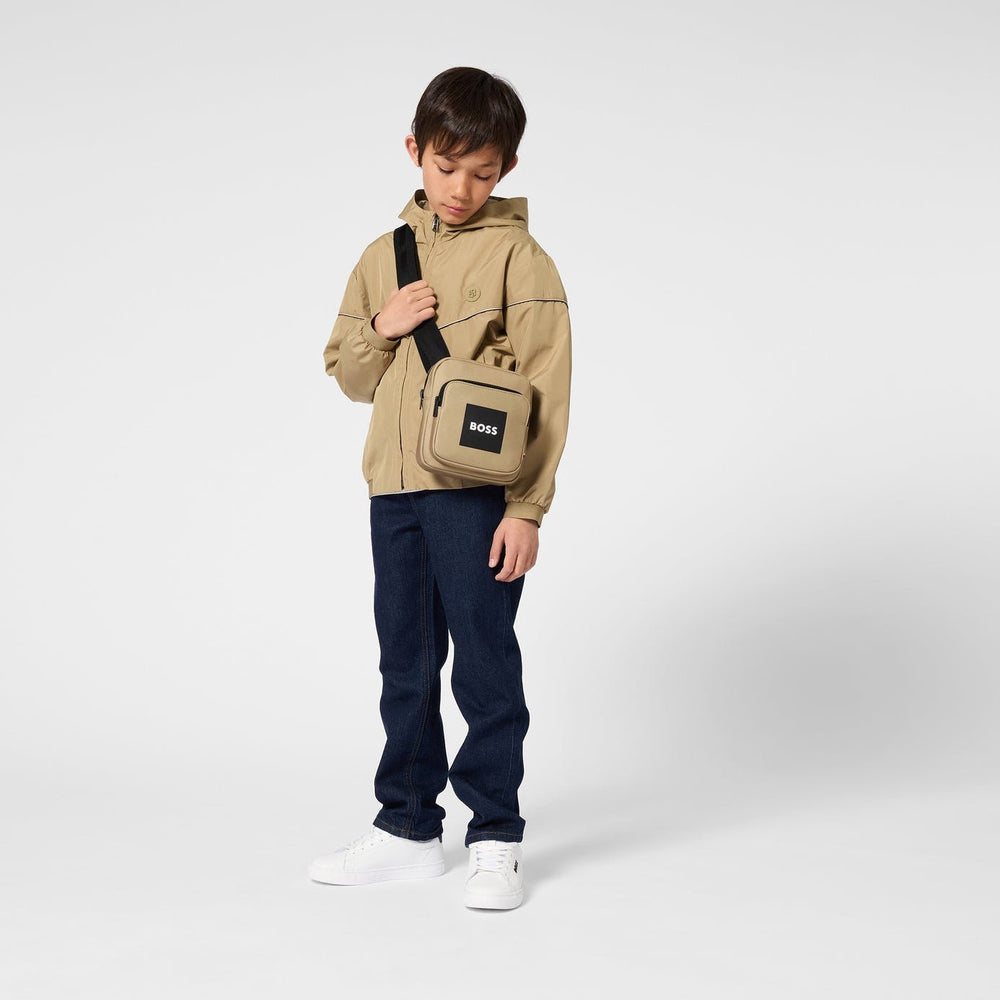 Windbreaker With Pongee Hood - 295 Dark Stone - Posh New York