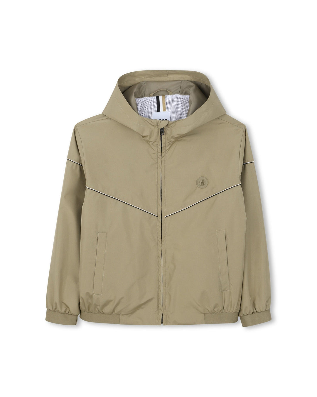 Windbreaker With Pongee Hood - 295 Dark Stone - Posh New York
